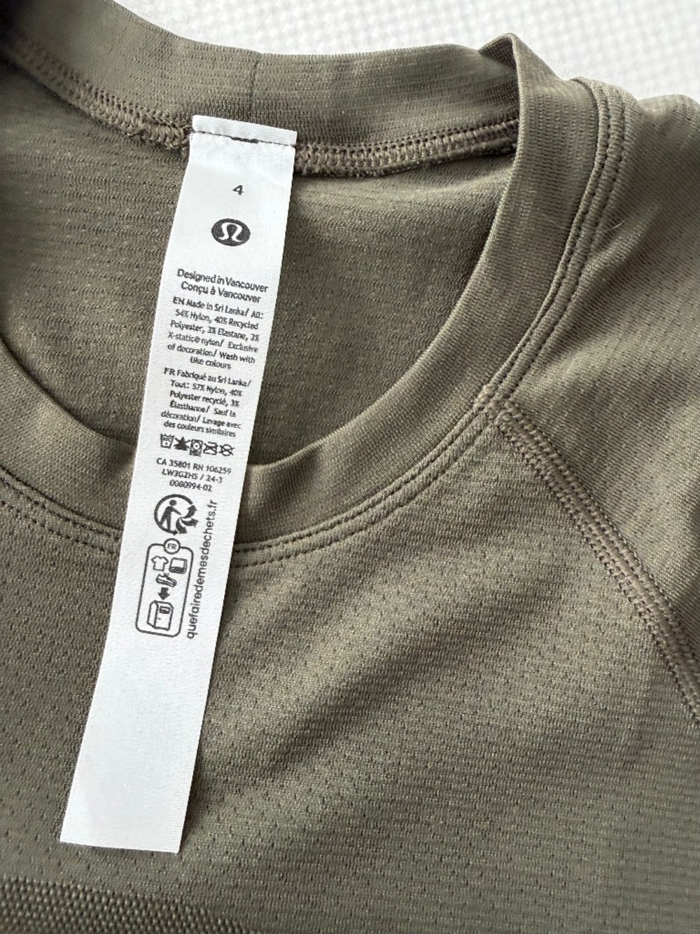 Lululemon Swiftly Tech Cropped short sleeve 2.0